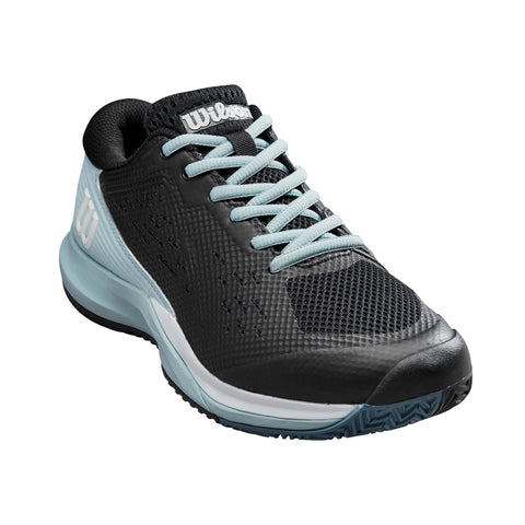 WILSON Women's Rush Pro Ace Sneaker, Black/Sterling Blue/White, 7