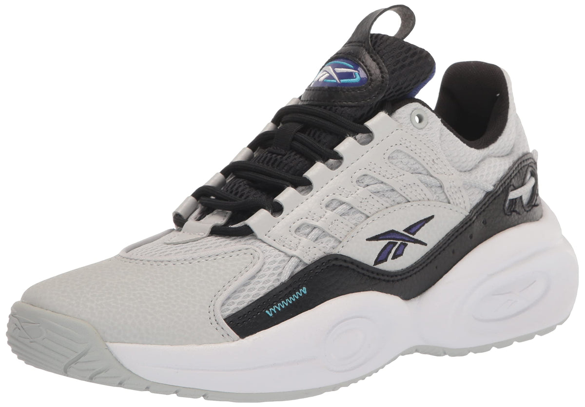 Reebok Unisex Solution Mid Basketball Shoe, Pure Grey/White/Black, 3 US Men