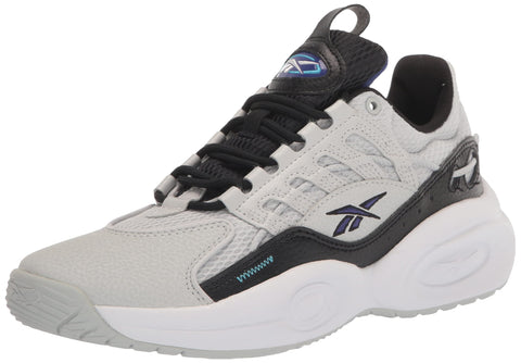 Reebok Unisex Solution Mid Basketball Shoe, Pure Grey/White/Black, 3 US Men