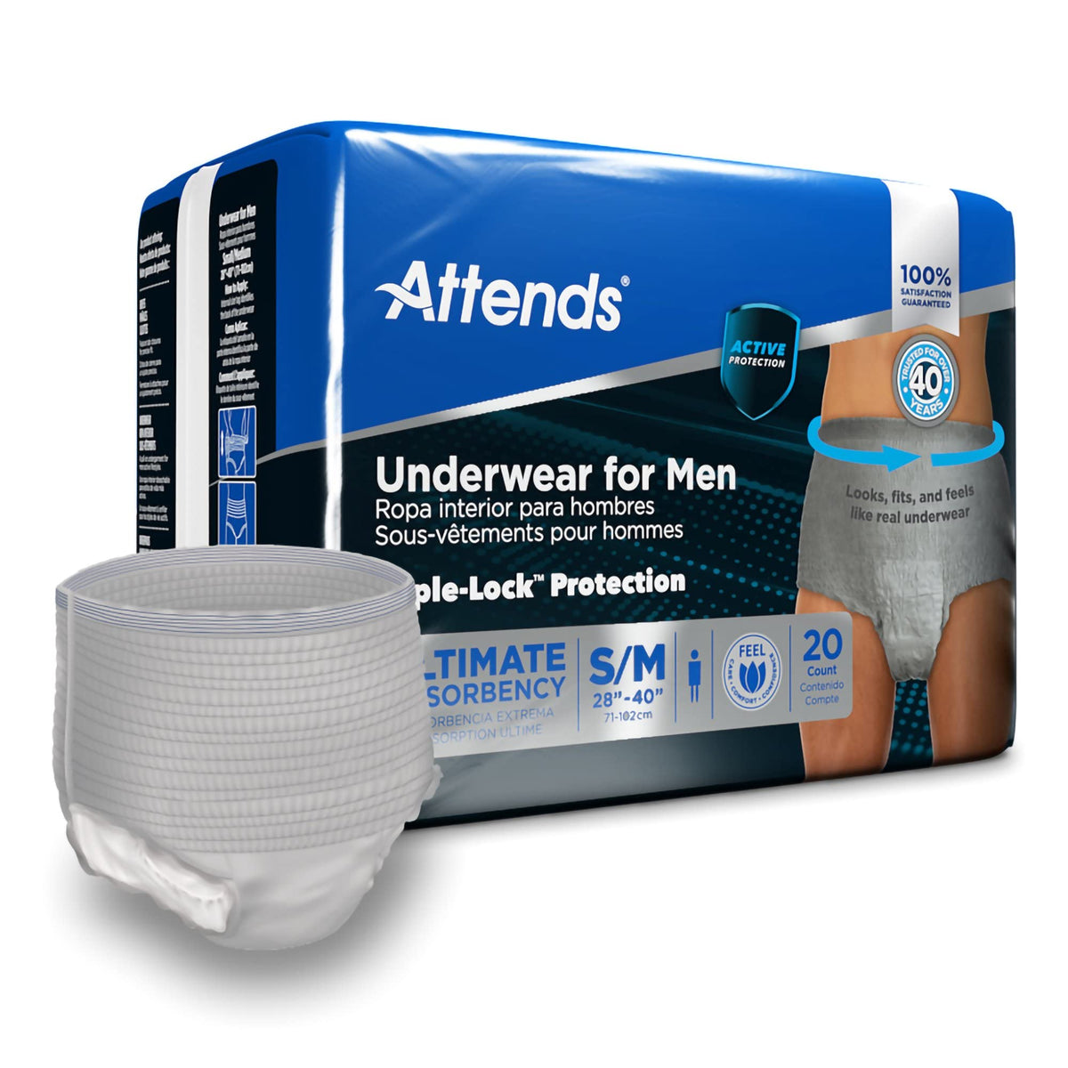 Attends Adum15 Discreet Underwear-Male-S/M-80/Case