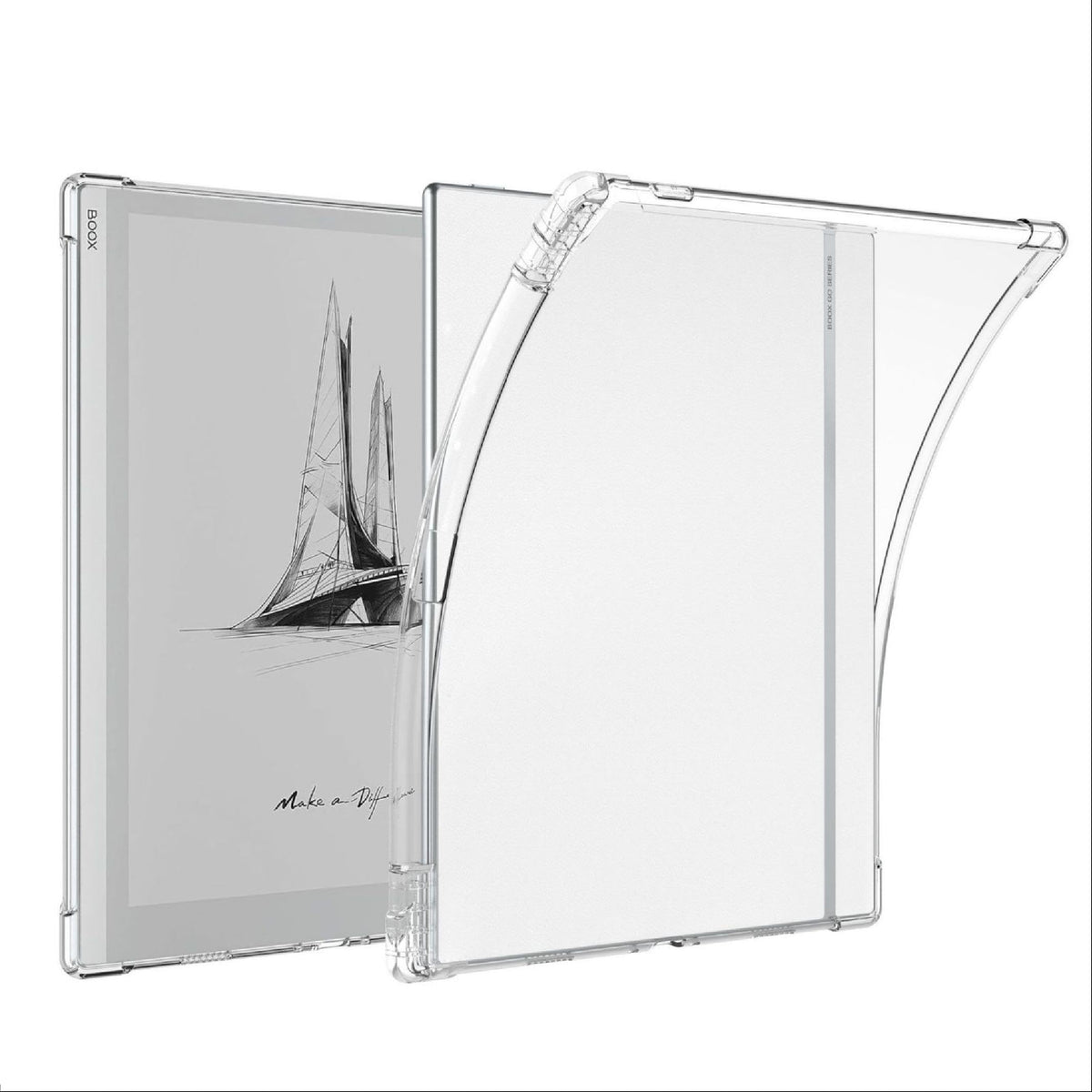 GIOPUEY for Boox Tablet Go 10.3 Clear Case - Soft TPU Back Shell, Slim Cover with Airbag Protection, Lightweight, Compatible with Boox Tablet Go 10.3 - Transparent