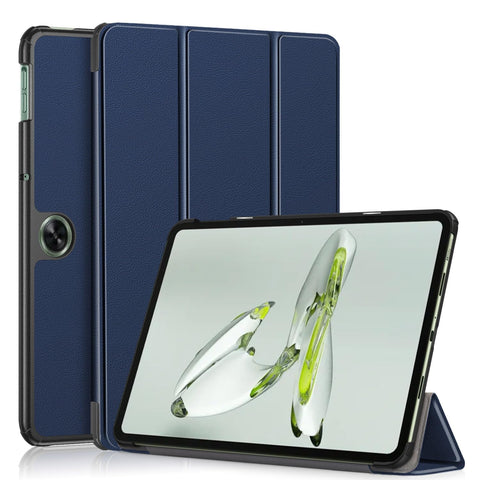 Kepuch Custer Case Compatible for Oneplus Pad Go, Oppo Pad Neo,Oppo Pad Air 2,Ultra-Thin PU-Leather Hard Shell Cover - Blue