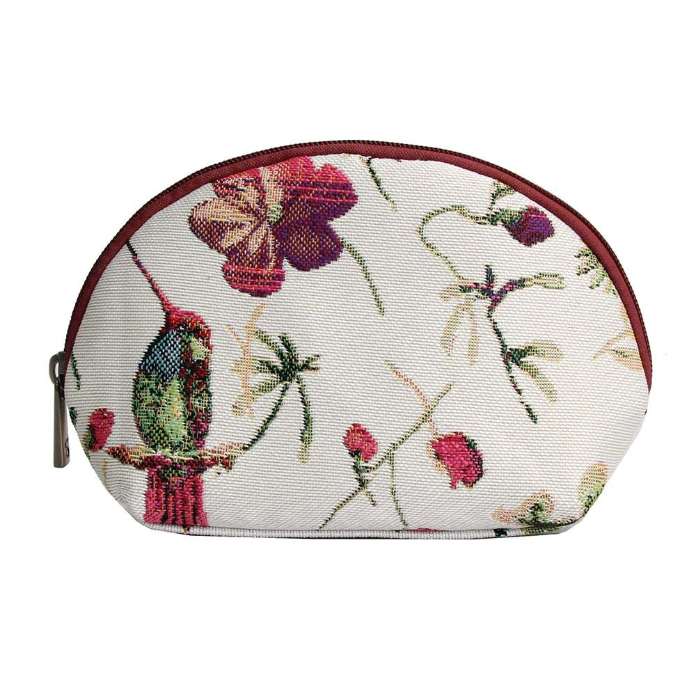 Signare Tapestry Cosmetic Bag Makeup Bag for Women with Bird Design (Humming Bird. COMS-HUMM)â€¦