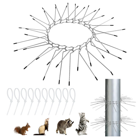 Yallmie Cat Tree Spikes, Tree Guard Cat Protection, Bird Repellent Spikes Adjustable Bird Repellent Devices Spikes, Cat Repellent Spikes Anti Fox Spikes for Garden, Gutter And Tree, Downpipe