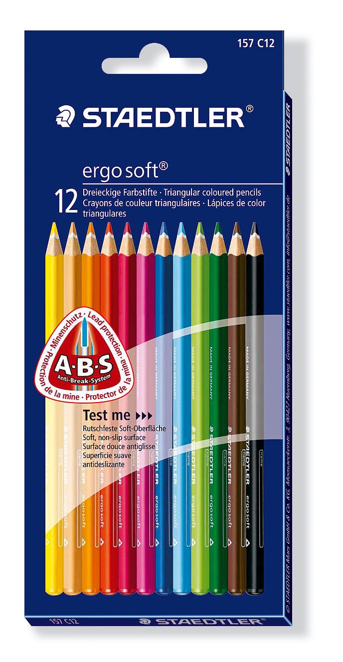 STAEDTLER 157 C12 ergosoft Coloured Pencils Pack of 12 Assorted Colours