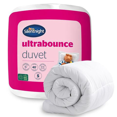 Silentnight Ultrabounce 10.5 Tog Double Duvet - All Year Duvet Quilt Ideal for Summer and Winter - Hypoallergenic and Machine Washable - Double, White