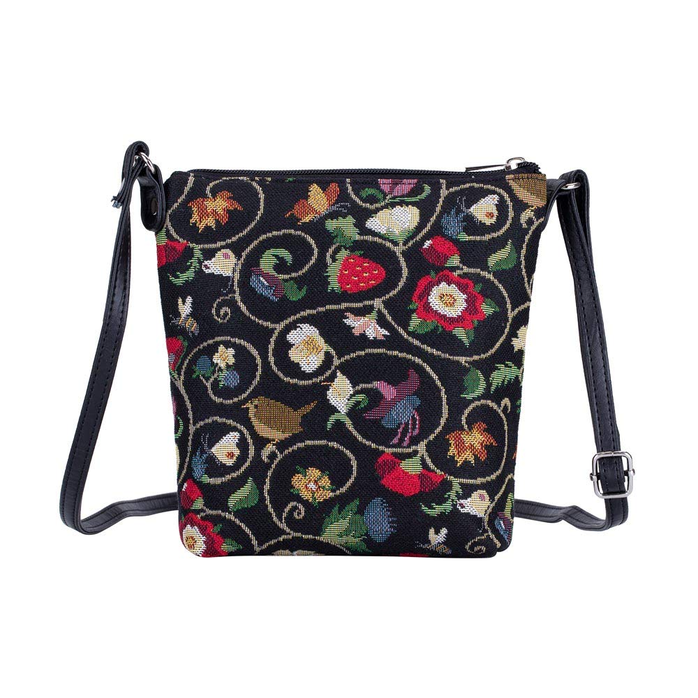 Signare Tapestry Small Crossbody Bag Sling Bag for Women with Vintage Designs (Jacobean Dream, Sling-Jacob)