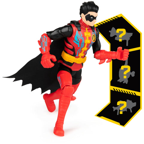 DC Comics Batman 4-inch Robin and The Joker Action Figures for Boys with 6 Mystery Accessories, Kids Toys for Boys Aged 3 and up