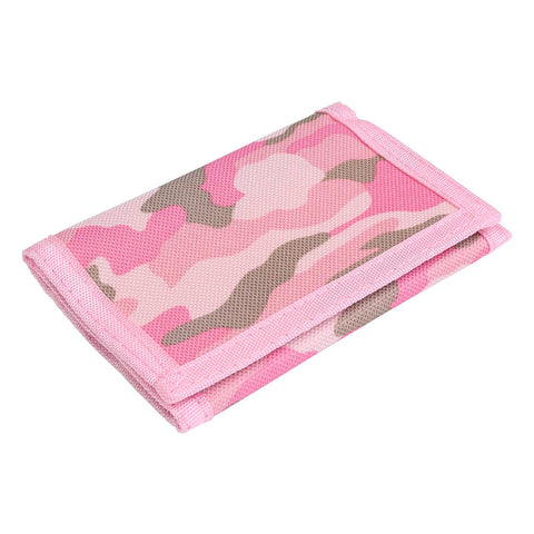 JONYEE Kids Wallet for Boys and Girls, Novelty Wallet for Boys and Girls Ages 5-7, Camo Teen Wallet for Kids Birthday Gifts - Pink