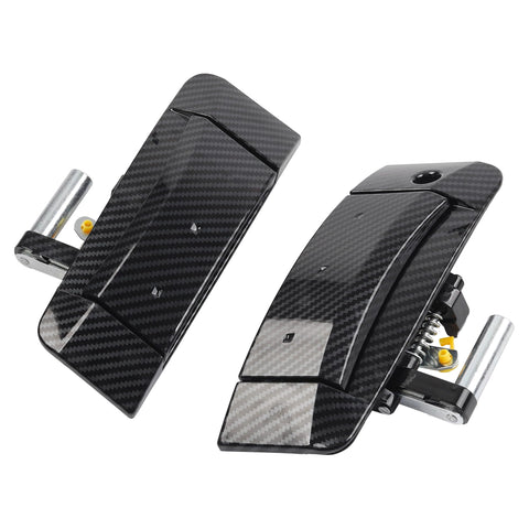 Dasbecan 1 Pair Left Driver and Right Passenger Side Exterior Door Handle Kit Replacement Compatible with Nissan 350Z 2003-2009 Replaces# 80607-CD41E 80607-CD400 (Carbon Fiber)