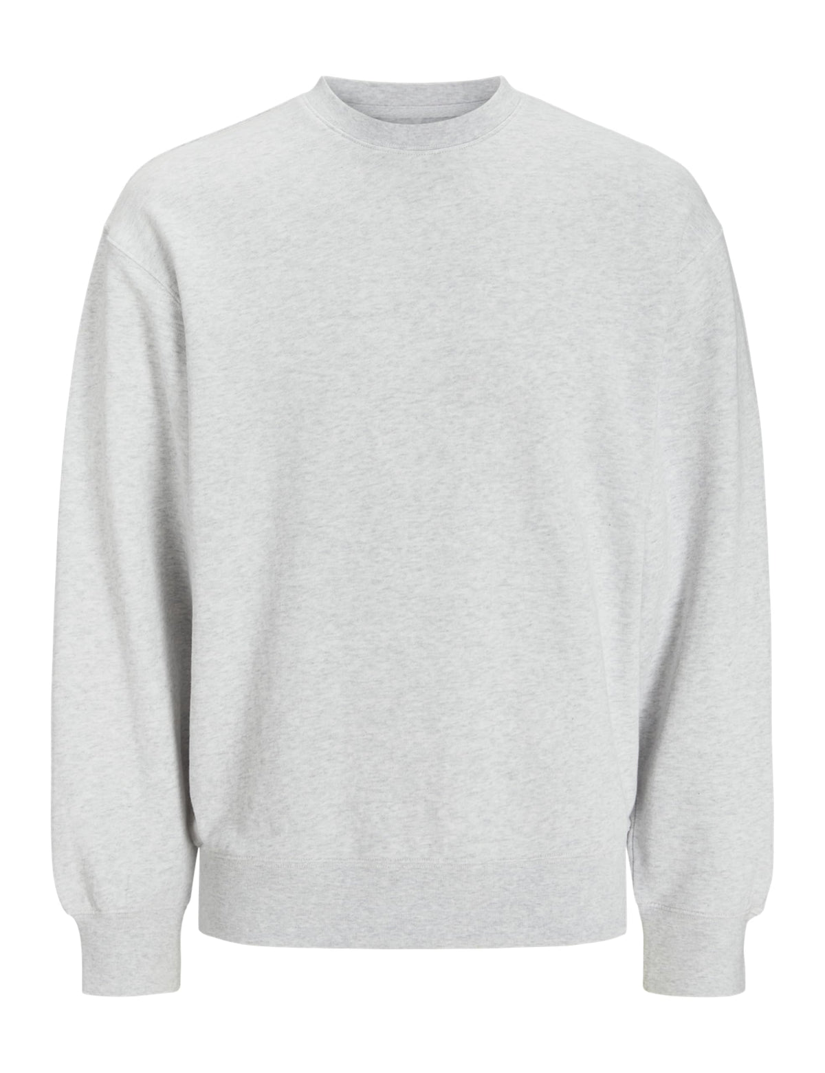 JACK & JONES Men's Jjecharge Sweat Crew Neck Noos Sweatshirt, White Melange, XL