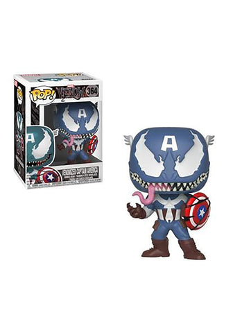 Funko POP!: Marvel: Marvel Venom: Venom Captain America - Collectible Vinyl Figure - Gift Idea - Official Merchandise - for Kids & Adults - Comic Books Fans - Model Figure for Collectors