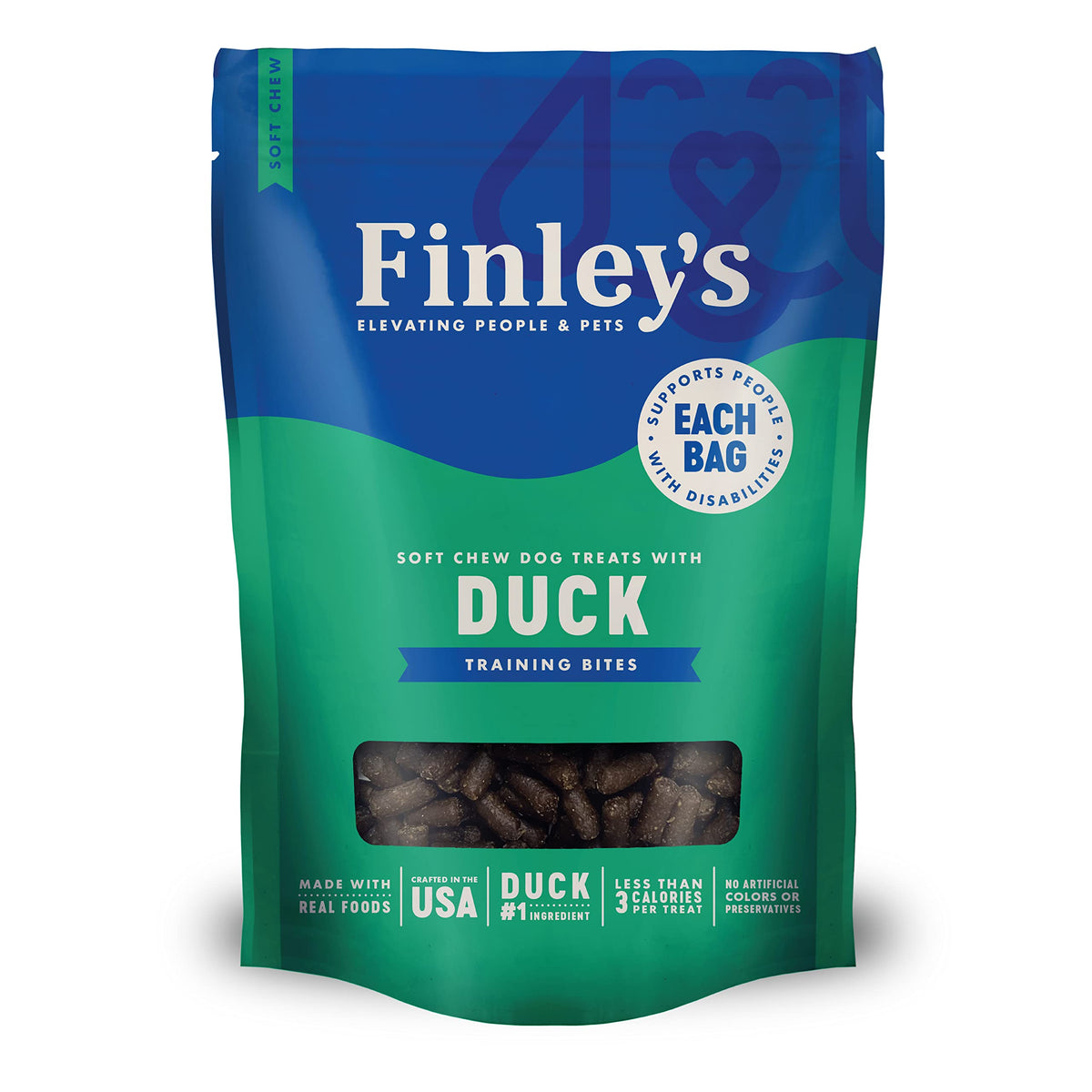 Finley's Dog Treat Duck Training Bites Treats for Dogs Made in USA | All-Natural Protein Wheat Free Dog Treats | Healthy Dog Treat Bags (16 oz)