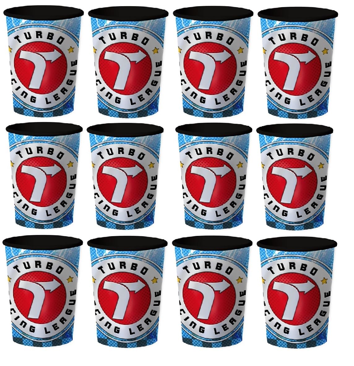Unique Turbo the Movie Birthday Party Supplies Bundle Pack includes 12 Plastic Reusable Cups