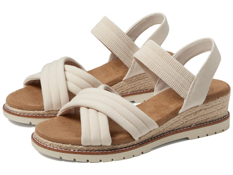 SKECHERS Women's 114685 Sandal, Off White, 11