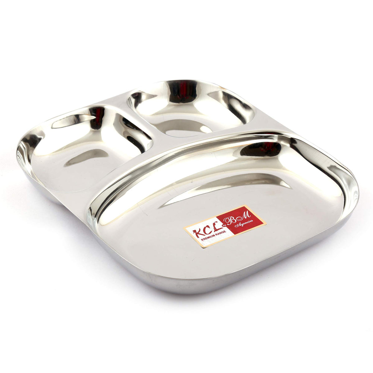 KCL Stainless Steel (20 Guage) Mirror Finish Dynasty Plate - 1 Unit - (Diameter - 22 Cms)