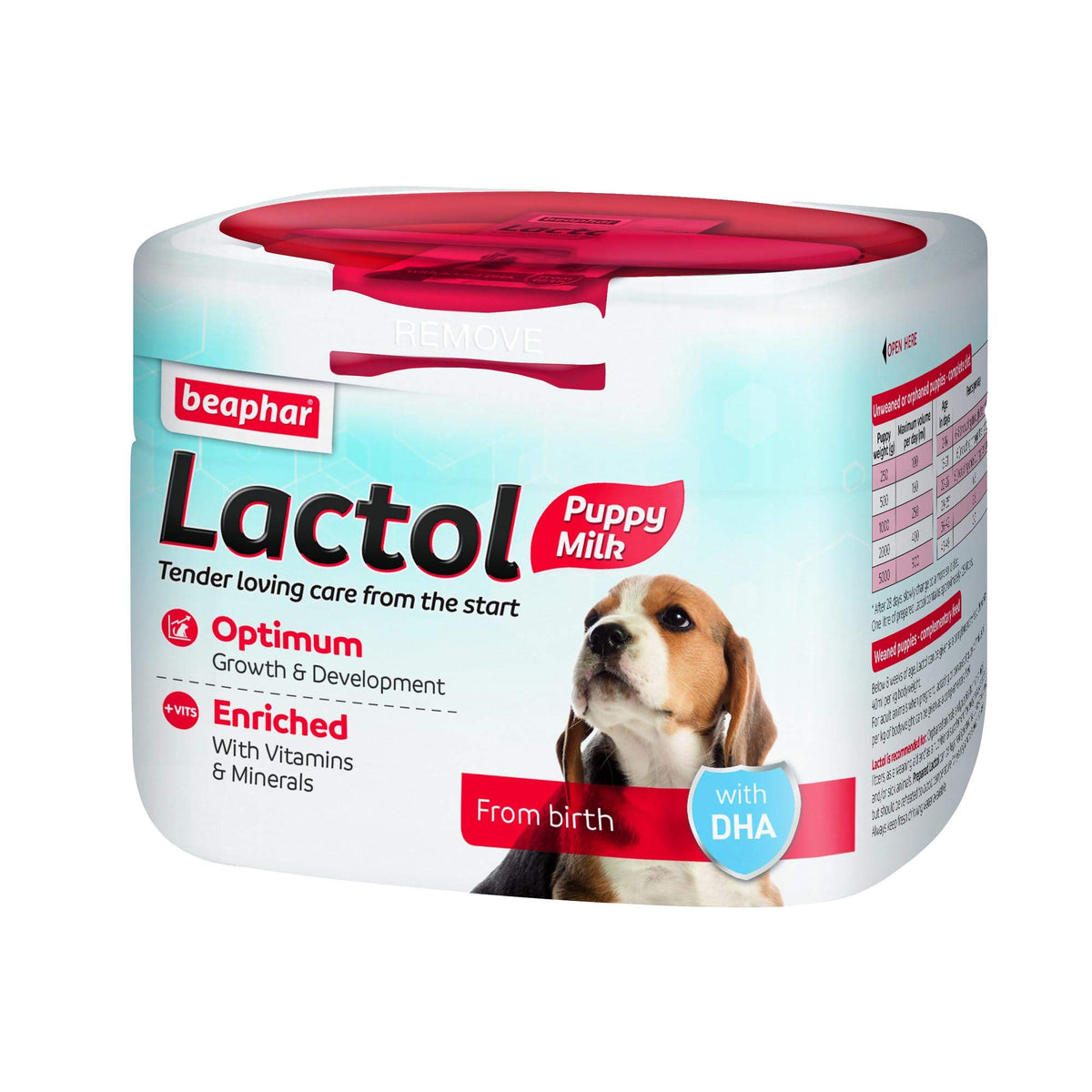 Beaphar | Lactol Puppy Milk Replacer | Complete Nutritious Feed for Newborn, Weaning & Hand Rearing Puppies | Includes DHA | Enriched with Vitamins & Minerals | 250g