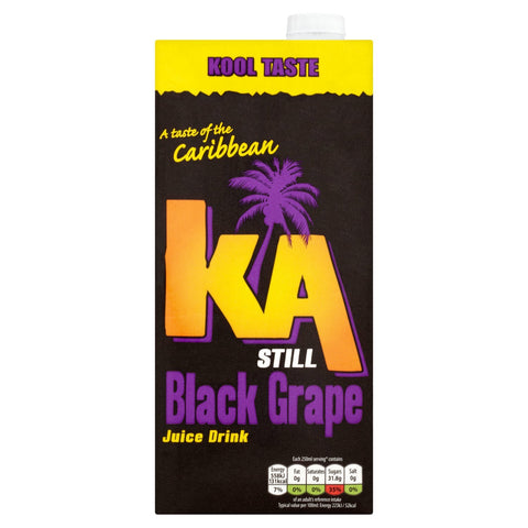 KA Still Black Grape Cartons, 1 Litre, Pack of 12