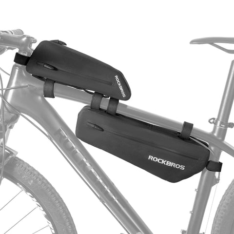 ROCKBROS Bike Top Tube Bag Bike Frame Bag For Super 73Waterproof Bike Bag Pouch Pack Bike Phone Bag Cycling Accessories Pouch for Mountain Road Bike 2 pieces combi