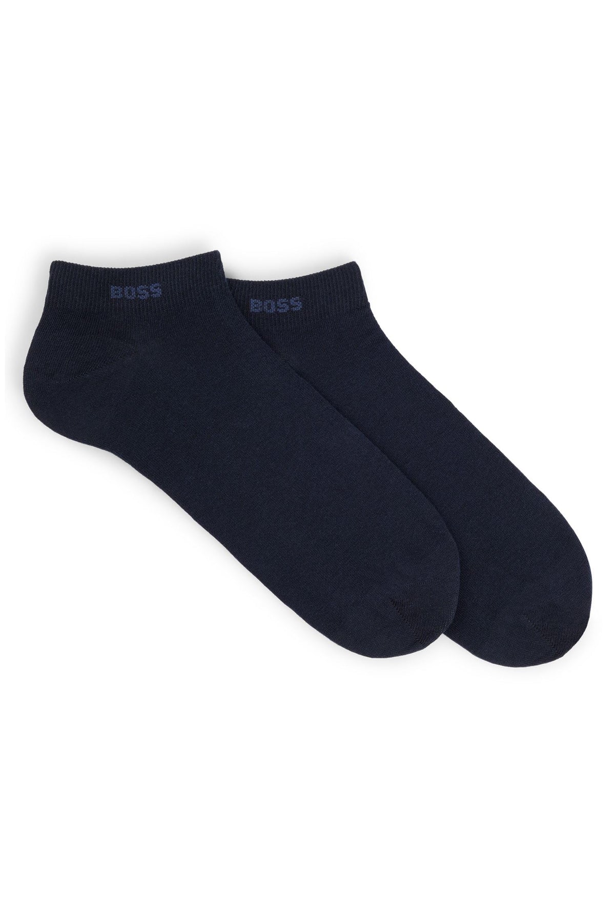 BOSS Mens 2P AS uni CC Two-pack of cotton-blend socks in an ankle length