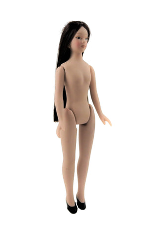 Melody Jane Dollhouse Undressed Lady Woman Porcelain Doll with Long Hair