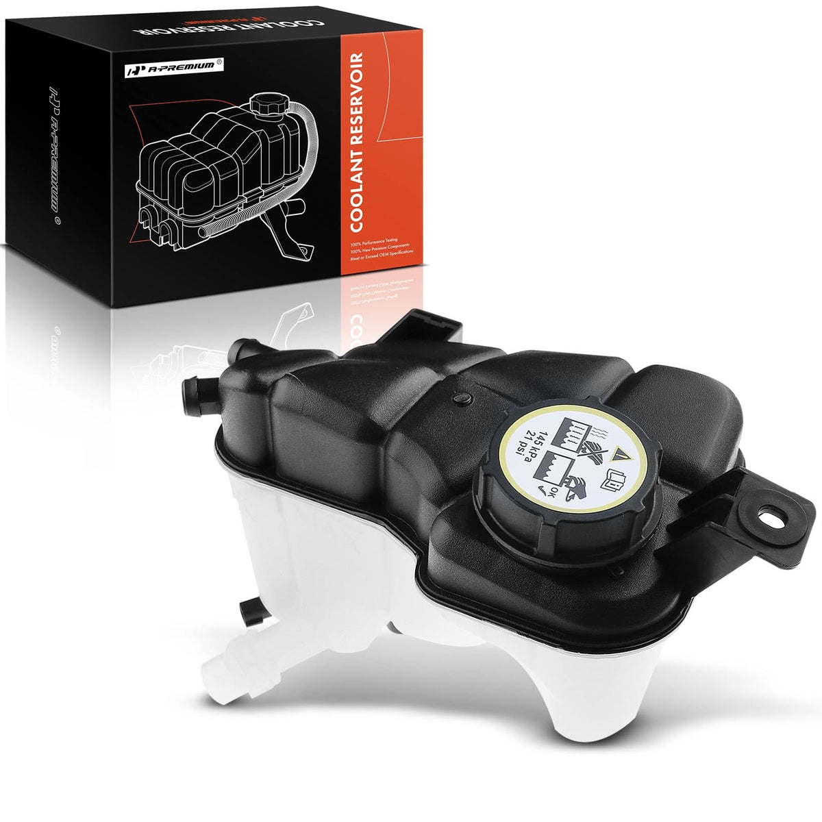 A-Premium Engine Coolant Overflow Recovery Reservoir Tank [with Cap & Sensor] Compatible with Land Rover LR2, Range Rover Evoque 2012-2015 & Volvo S60, S80, V60 Cross Country, XC60, XC70, [fits 2.0L]