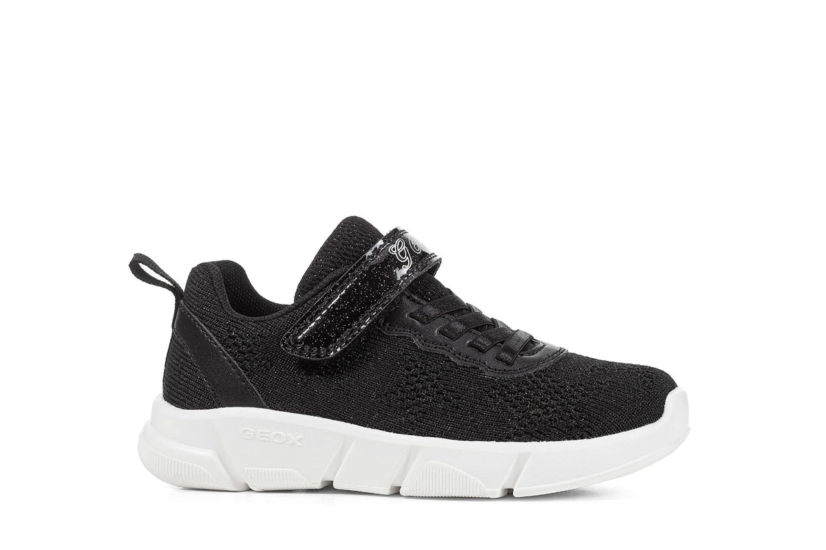 Geox Aril 7 Sneakers, Girls, Big Kids, Black, Size 5