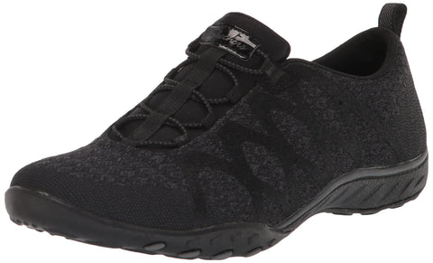 Skechers Women's Breathe Easy-Infi Knity Sneaker, Black, 9.5