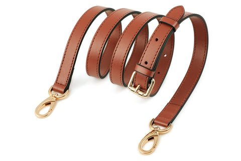 GOXTECH Vachetta Leather Adjustable Crossbody Strap for ? women's crossbody handbags?Dark Brown?