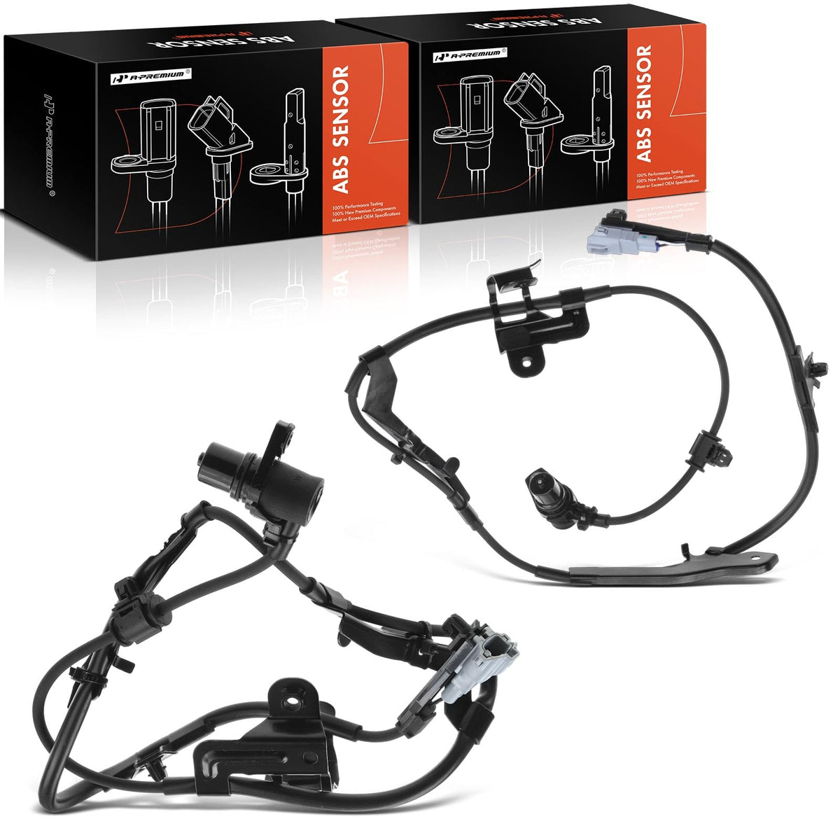 A-Premium 2pcs Front Side ABS Wheel Speed Sensor Compatible with Toyota Models - Sequoia 4.7L 2000-2007, Tundra 3.4L 4.0L 4.7L 2000-2006 - Front Driver & Passenger Side