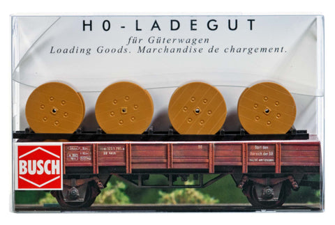 Busch 1681 Cable Roll Load 4/ HO Scenery Scale Model Scenery