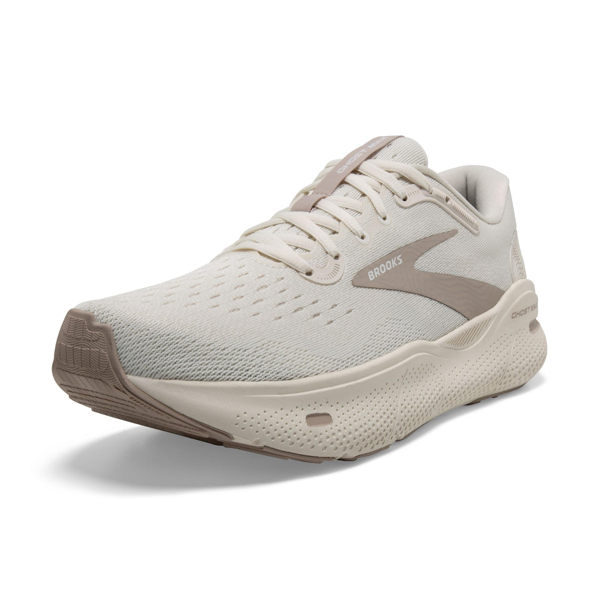 Brooks MenÃ¢â‚¬â„¢s Ghost Max Cushion Neutral Running & Walking Shoe - Coconut/White Sand/Chateau - 12 Medium