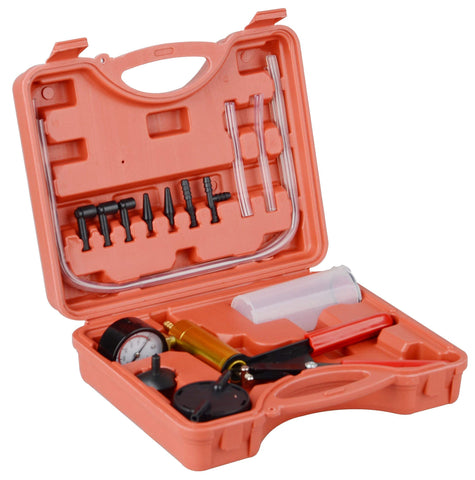 DAYUAN Vacuum Pump Brake Pump Tester Set Vacuum Gauge and Brake Bleeder Kit for Car with Adapters Housing Metal Handle