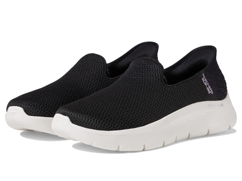 Skechers Women's Hands Free Slip-Ins Go Walk Flex-Relish Sneaker, Black/White, 10 Wide