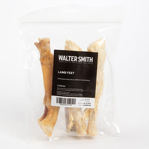 Walter Smith Natural Lamb Feet - 3 Pieces -ÃƒÆ’Ã†â€™ÃƒÂ¢Ã¢â€šÂ¬Ã…Â¡ÃƒÆ’Ã¢â‚¬Å¡Ãƒâ€šÃ‚Â 100% Natural Dog Treat -ÃƒÆ’Ã†â€™ÃƒÂ¢Ã¢â€šÂ¬Ã…Â¡ÃƒÆ’Ã¢â‚¬Å¡Ãƒâ€šÃ‚Â No Artificial Colours or Preservatives - Natural Dog Chew