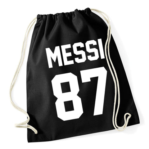 Hippowarehouse MESSI Drawstring Cotton School Gum Kid Bag Sack 37cm x 46cm, 12 litres