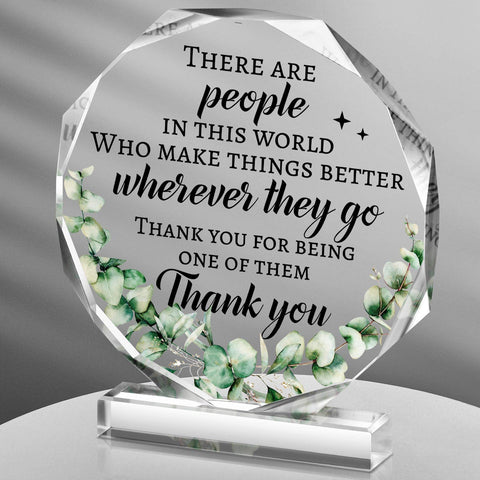 Yinder Thank You Gift for Women Inspirational Gift Office Coworker Gifts Graduation Gift for Friends Classmates Colleague Leaving Job Farewell Gift Teacher Appreciation Keepsake(Fresh Leaf)