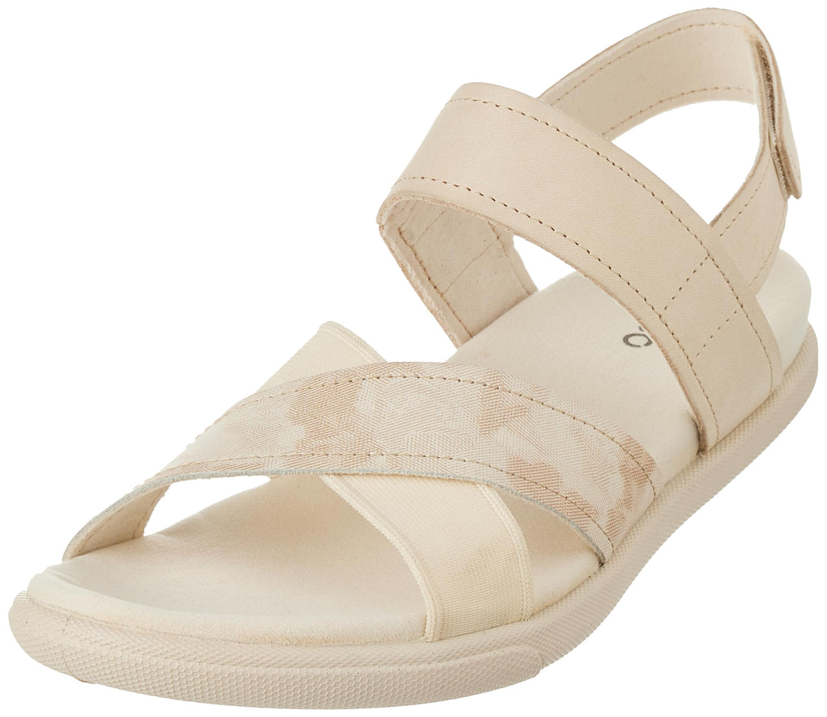 Echo Damara Women's Flat Sandals, LIMESTONE / LIMESTONE, 23.5 cm 3E