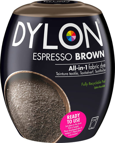 DYLON Washing Machine Fabric Dye Pod for Clothes & Soft Furnishings, 350g - Espresso Brown