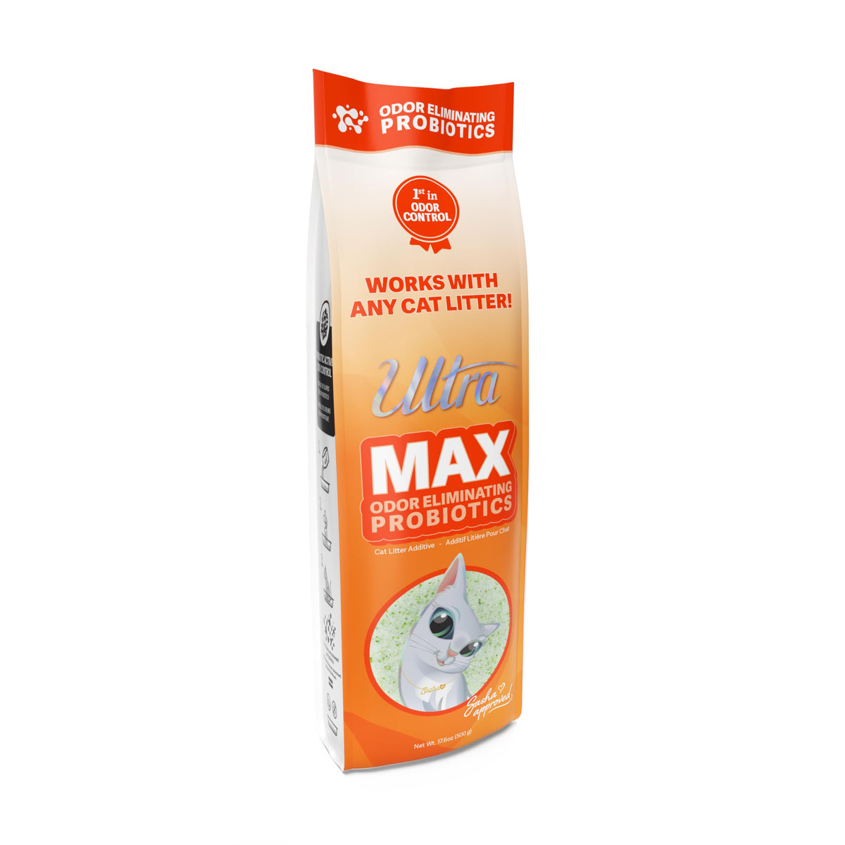 Ultra Max Odor Eliminating Probiotics: 500g (17.6oz) Cat Litter Box Additive