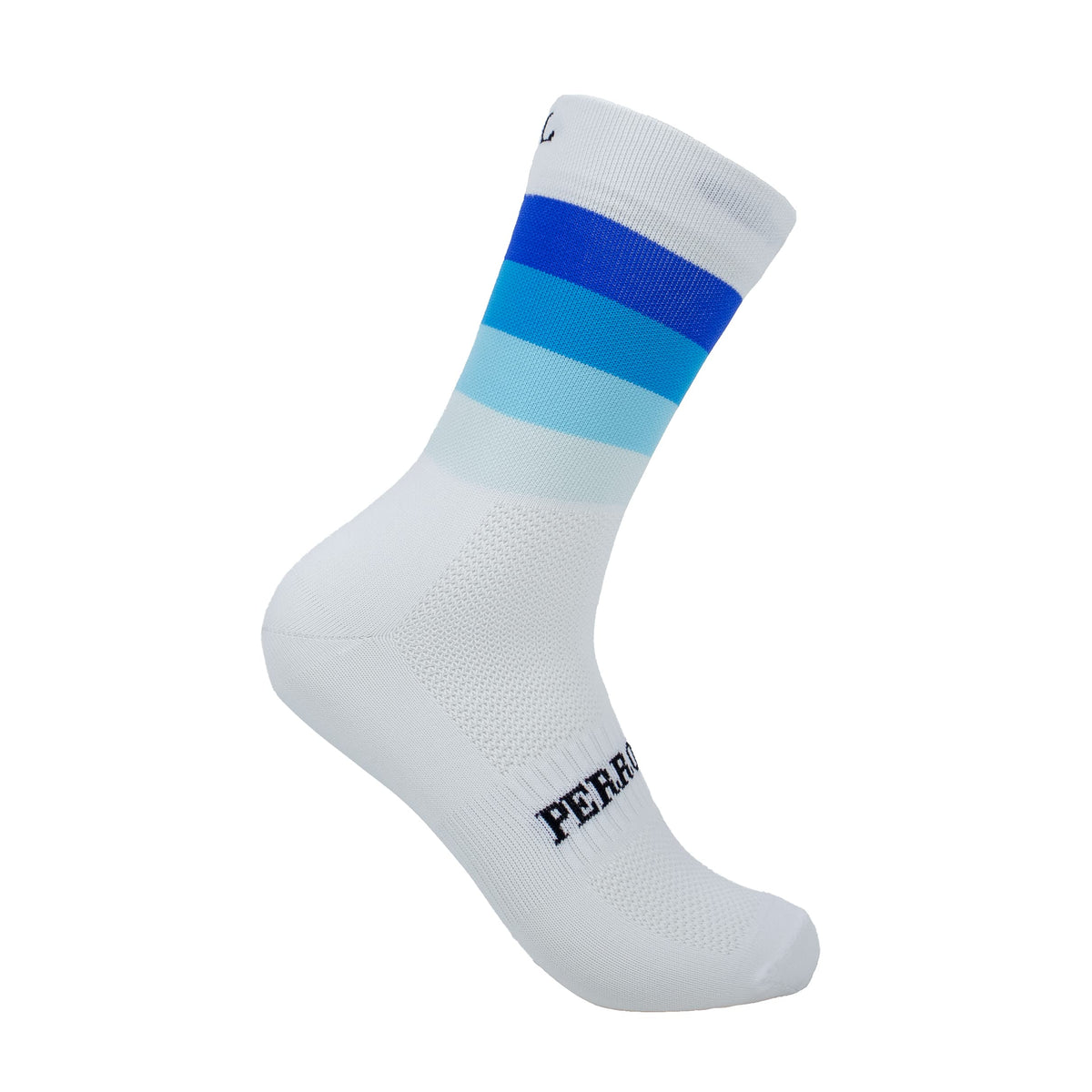 PERRO LOCO CLOTHES Widow Cycling Socks Breathable Antibacterial Compression biking Socks. (UK, Numeric, 4, 5.5, Regular, Regular, White Blue)