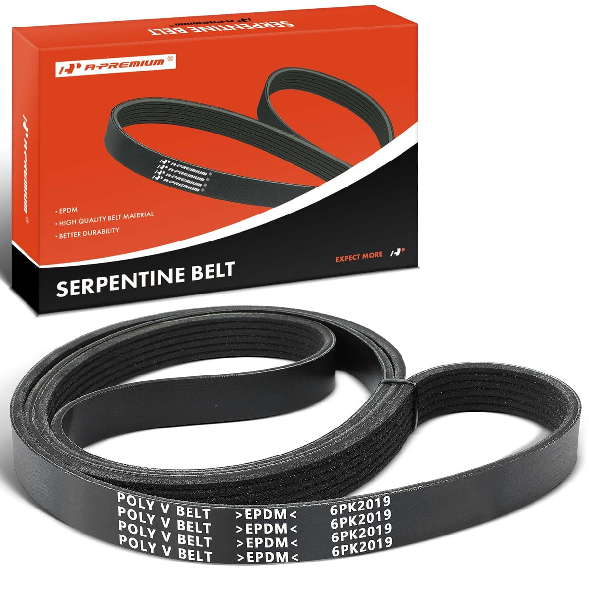 A-Premium Engine Serpentine Drive Belt Compatible with Ford, Ram, Jeep, Dodge, Chrysler, Volkswagen, Saab, Saturn, Mack & Cadillac Cars - F-150, 1500, 2500, 3500, Cherokee, Grand Caravan & More