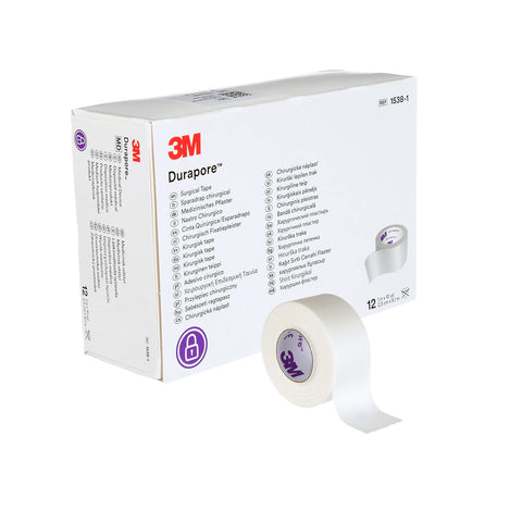 3M Durapore Surgical Tape 1" x 10 yd Box: 12