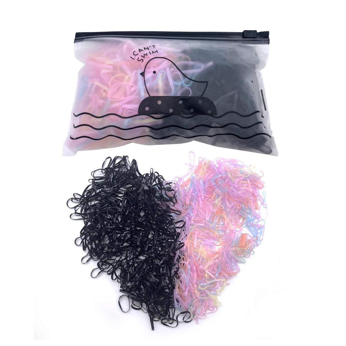 OOTDAY Mini Elastic Hair Bobbles, Small Hair Bobbles, Pack of 1000 Mini Elastic Hair Bands, Hair Bobbles for Children, Hair Braids, Wedding Hairstyle, Small Dreadlocks (Jelly Colour)