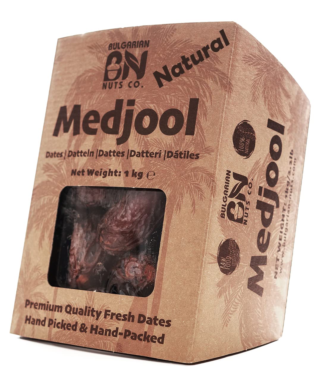 1 kg Natural Fresh Medjool Dates, Large Size, No Added Sugar, No Additives