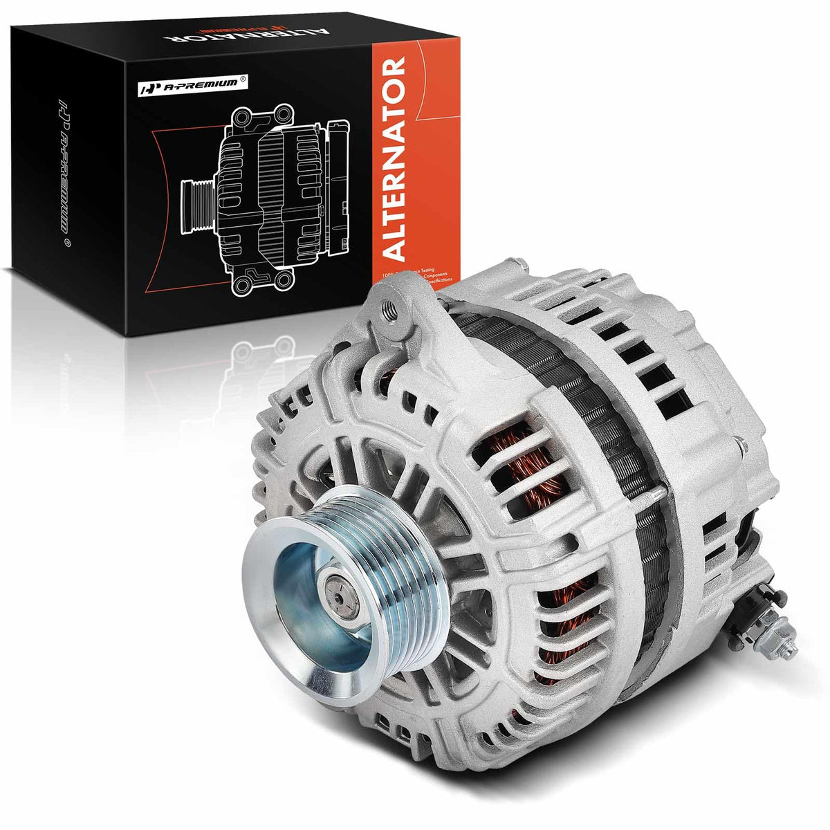 A-Premium Alternator Compatible with Nissan Pathfinder 2005-2007 4.0L, TITAN 2007 5.6L, Armada 2007 5.6L & Infiniti QX56 2007 5.6L, 12V 130A 7-Groove Pulley Clockwise, Replace# LR1130703, 23100-EA200