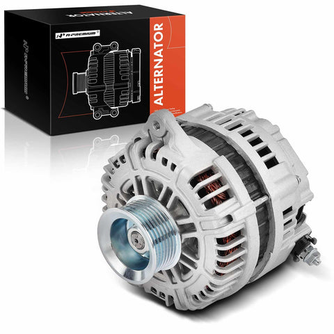 A-Premium Alternator Compatible with Nissan Pathfinder 2005-2007 4.0L, TITAN 2007 5.6L, Armada 2007 5.6L & Infiniti QX56 2007 5.6L, 12V 130A 7-Groove Pulley Clockwise, Replace# LR1130703, 23100-EA200