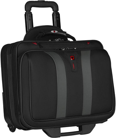 Wenger Granada Wheeled Laptop Briefcase, Fits up to 17? Laptop, 24 l, Unisex, Ideal for Office Business Uni School, Black
