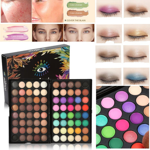 ZJchao Warm Eyeshadow Palette Eyeshadow Palette, 80Colors Eye Make Up Professional Eye Shadow Pearl Matte Eyeshadow Palette Cosmetic Makeup Set