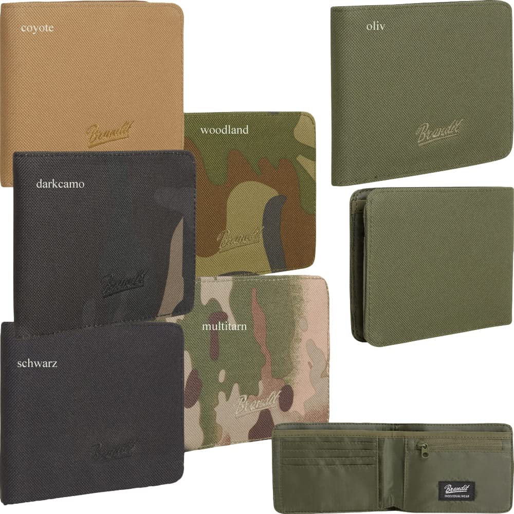 Brandit Wallet Four, Carteras, Darkcamo